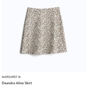 Margaret M Deandra Aline animal print skirt Size Small